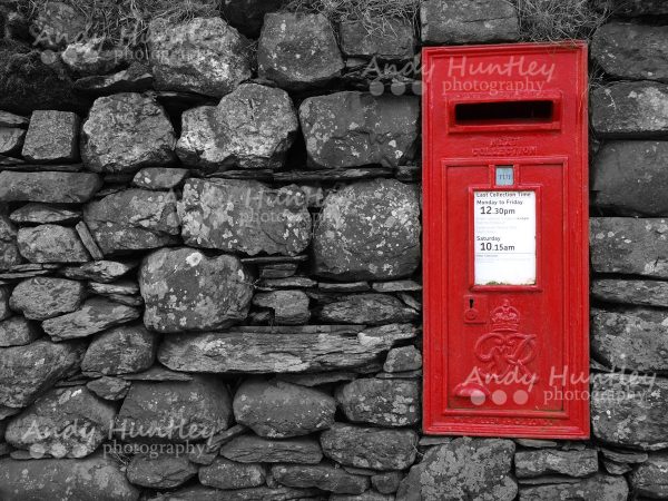 Post box in drystone wall